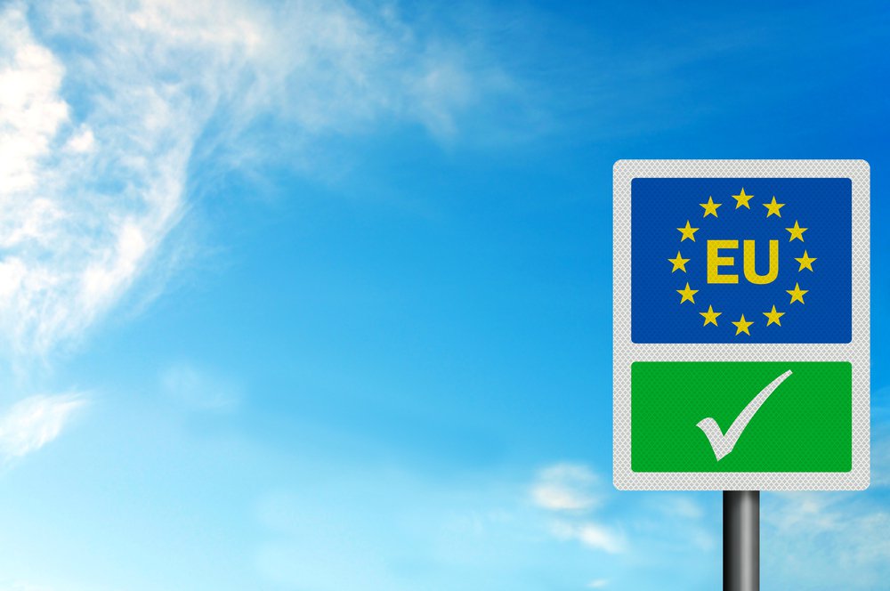 Political issues series: 'Yes to the EU' concept, with EU lettering. Photo realistic, with space for your text / editorial overlay 