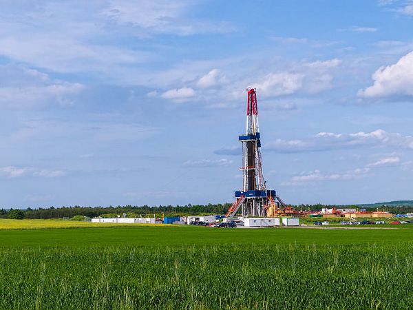 Shale gas drilling in the province of Lublin, Poland. 