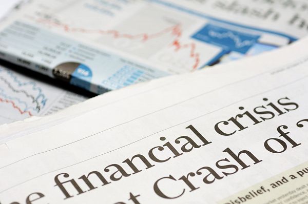 Newspaper headlines - financial crisis