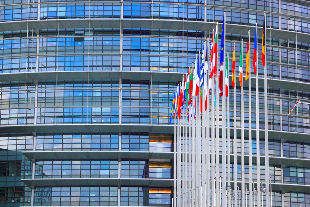 The European council parliament in Strasbourg, France